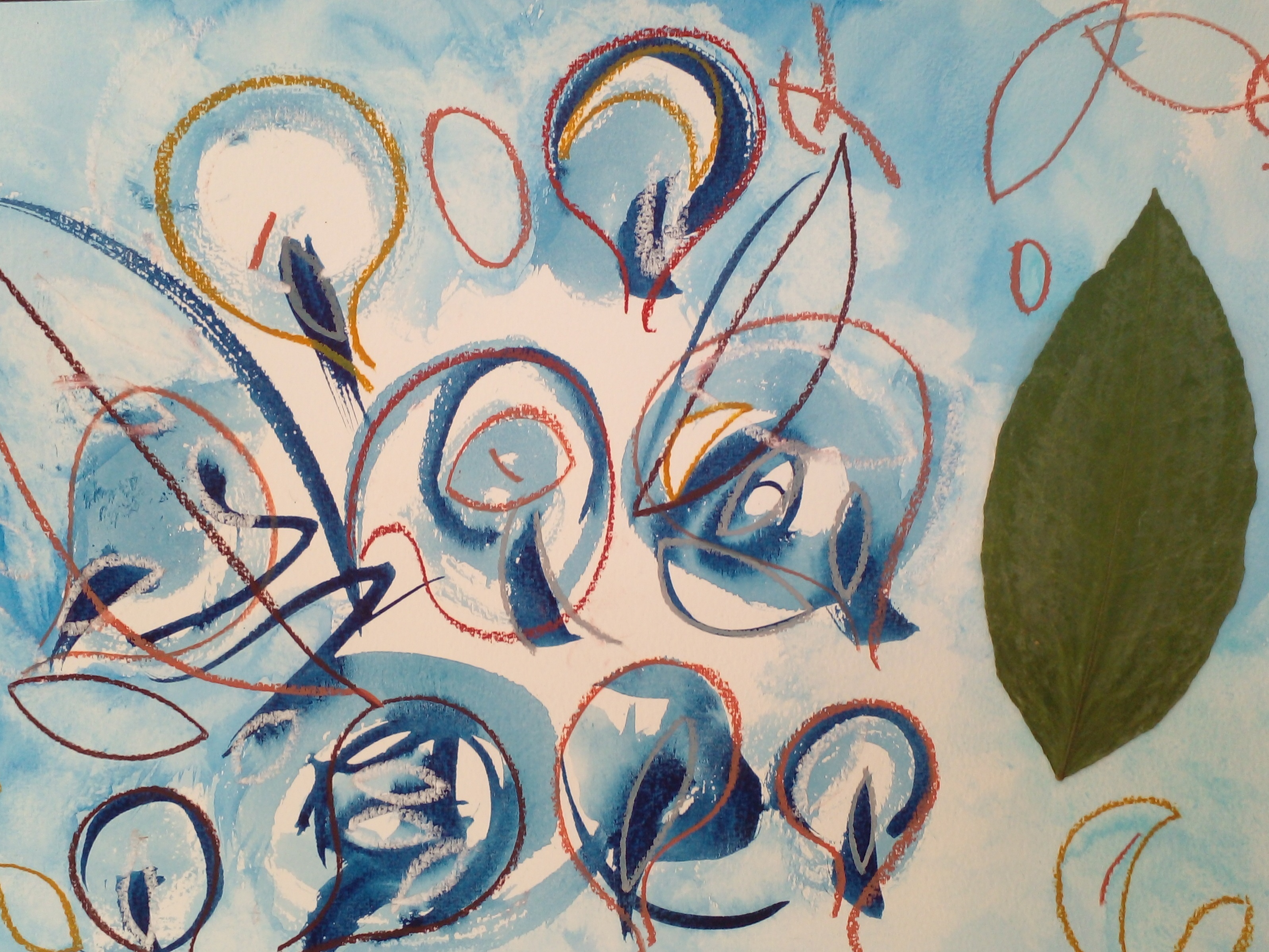 Lemon Leaf, Porcelain and Drawing I